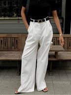 Tailored Trousers with Structured Non-Stretch Fabric