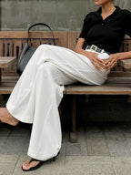 Tailored Trousers with Structured Non-Stretch Fabric