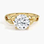 Solitaire Ring with Classic Single-Stone Setting and Slim Band