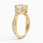 Pear-Cut Stone Flower Ring with Graceful Petal Arrangement