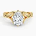 Pear-Cut Stone Flower Ring with Graceful Petal Arrangement