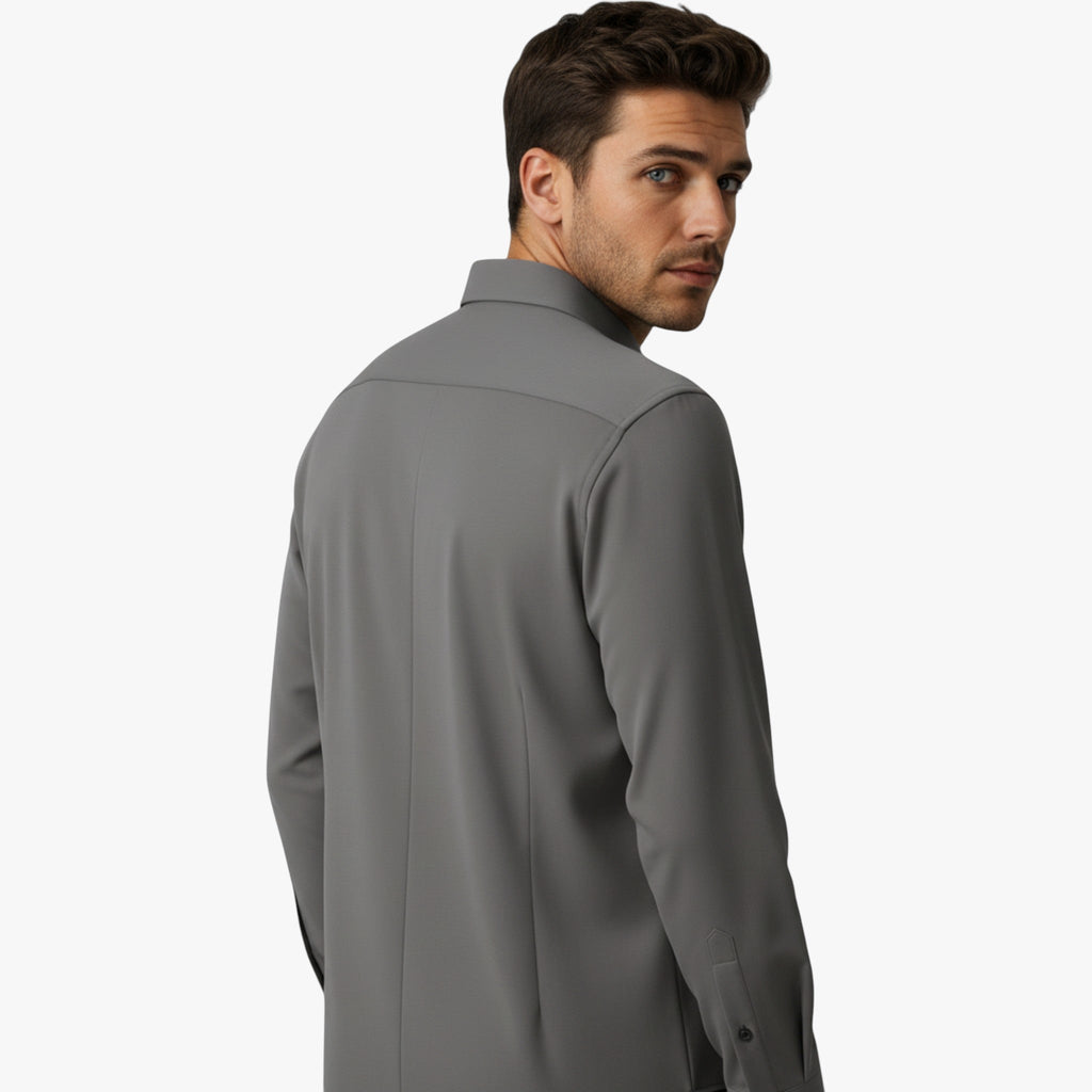 Camisa de oficina elástica con corte moderno y entallado