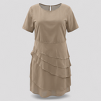 Velvet Ruffle Front Blouse for Office and Evening