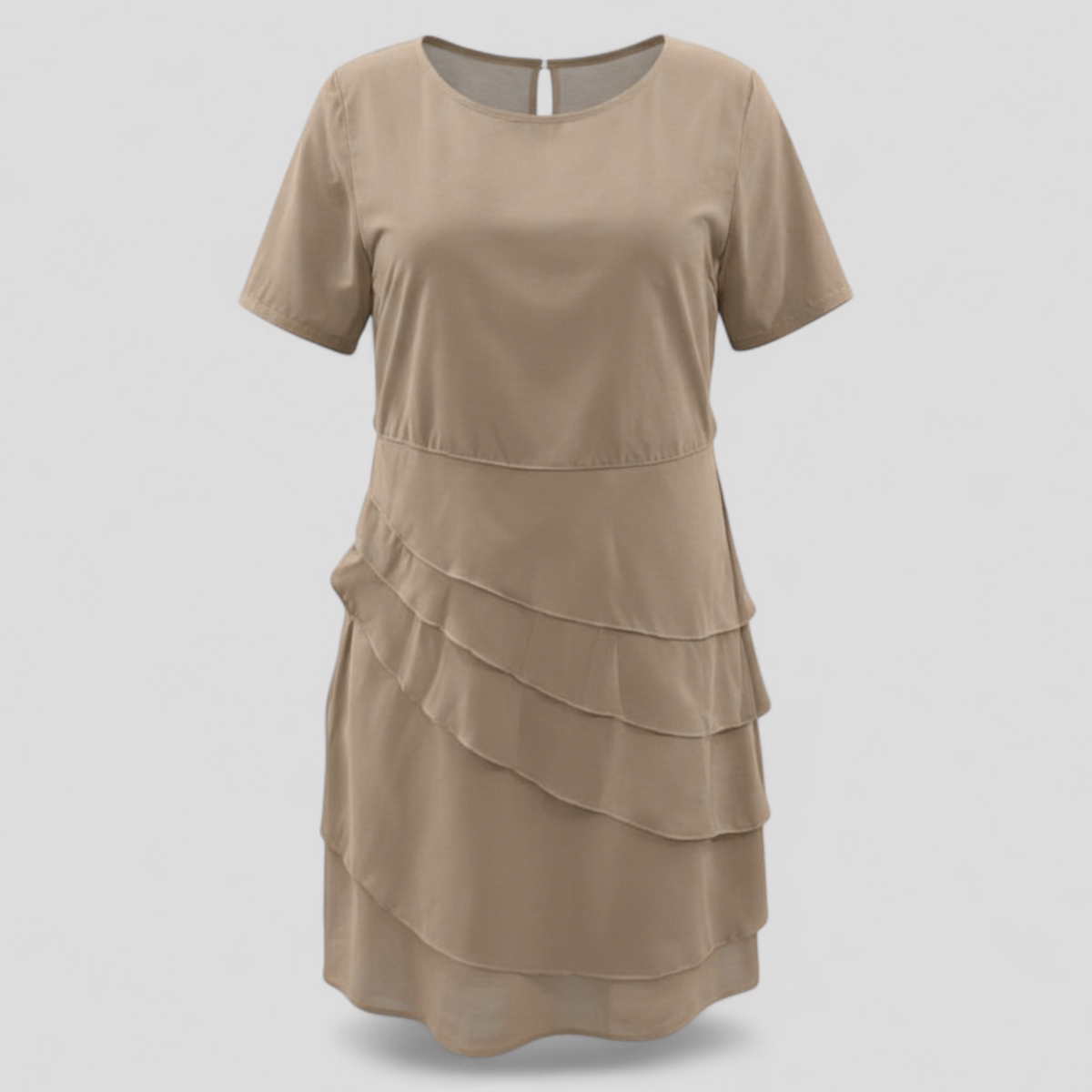 Velvet Ruffle Front Blouse for Office and Evening