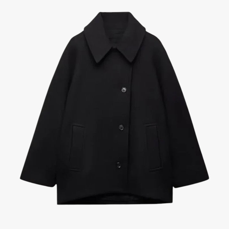 Abrigo de lana oversize con una silueta holgada para el invierno