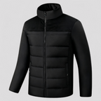 Parka de invierno forrada de pelo con cuello alto