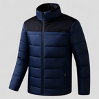 Parka de invierno forrada de pelo con cuello alto