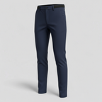 Men's Slim Fit Trousers with Elastic Waistband and Pockets