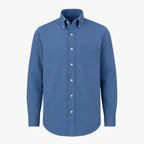Men's Classic Long-Sleeve Cotton Shirt with Regular Collar