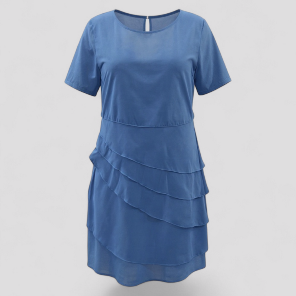 Velvet Ruffle Front Blouse for Office and Evening