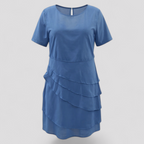 Velvet Ruffle Front Blouse for Office and Evening
