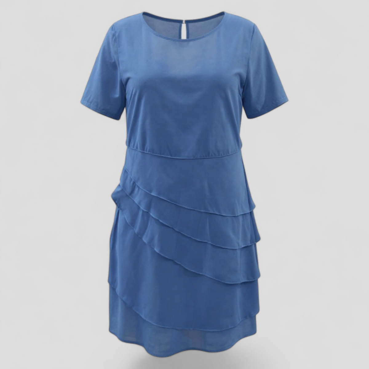 Velvet Ruffle Front Blouse for Office and Evening