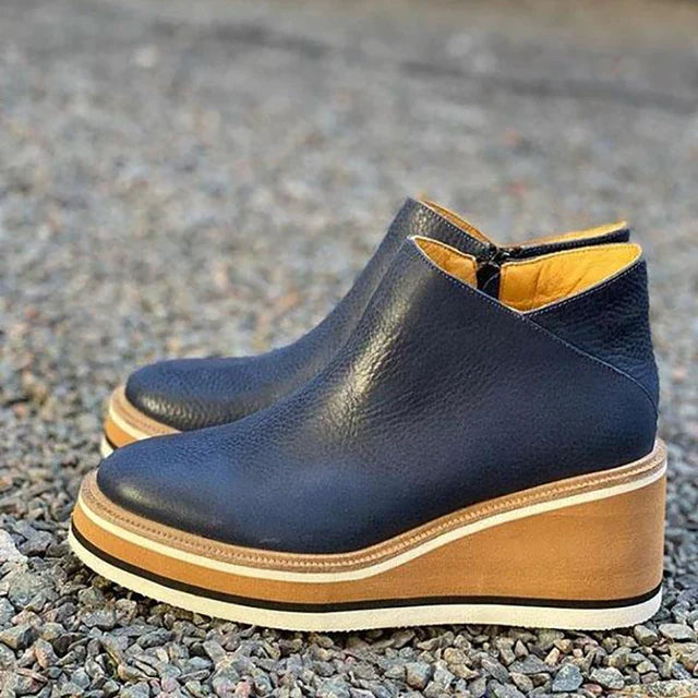 Minimalist Leather Look Boots with Cushioned Footbed