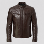 Men's Biker Jacket with Vintage Warmth