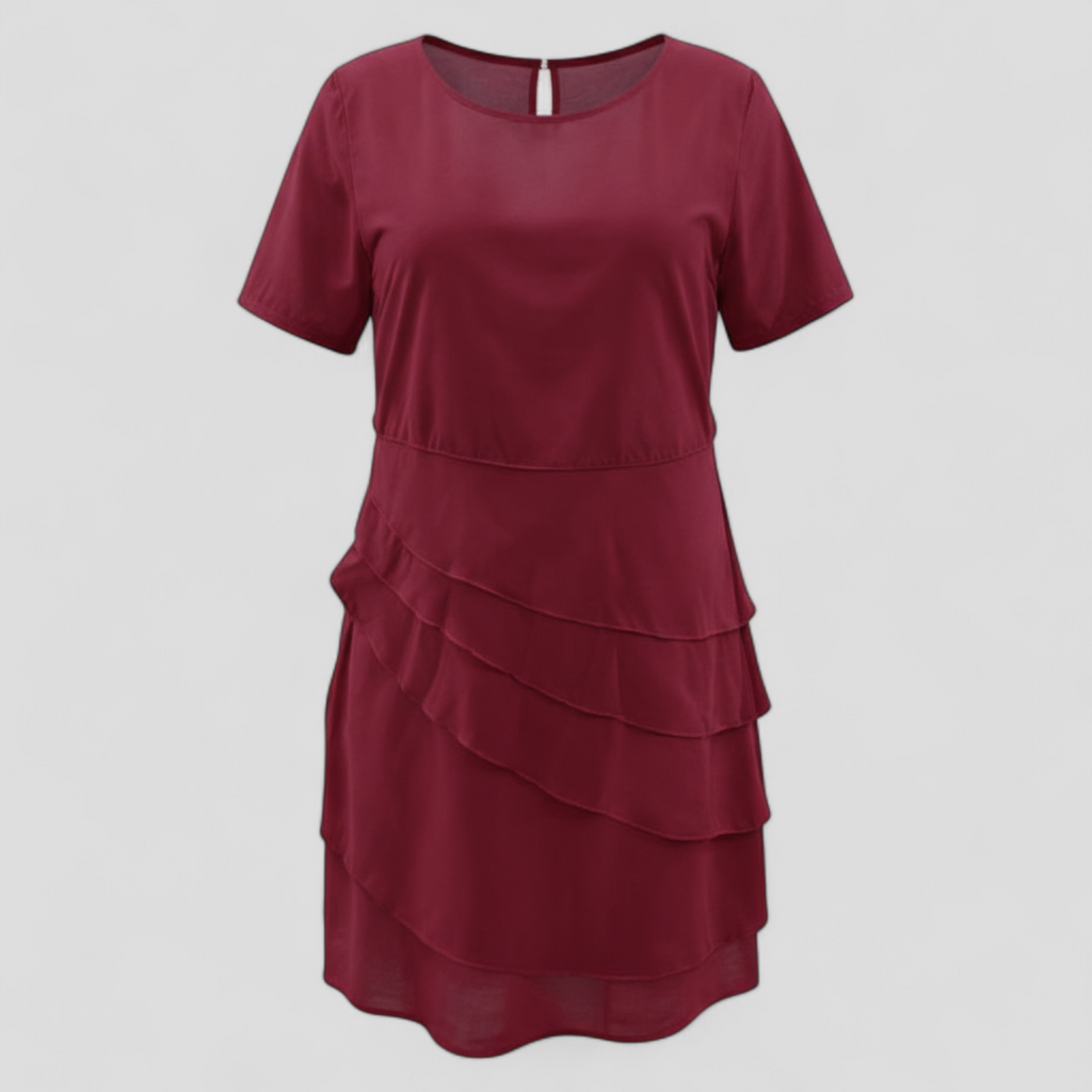 Velvet Ruffle Front Blouse for Office and Evening