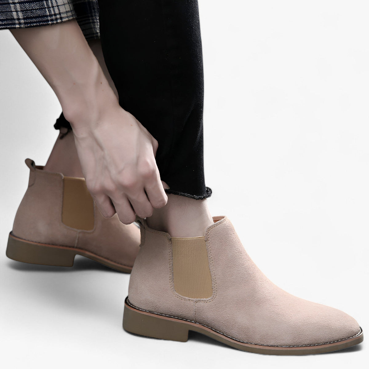 Botas de hombre sin cordones con ajuste ergonómico y cómodo
