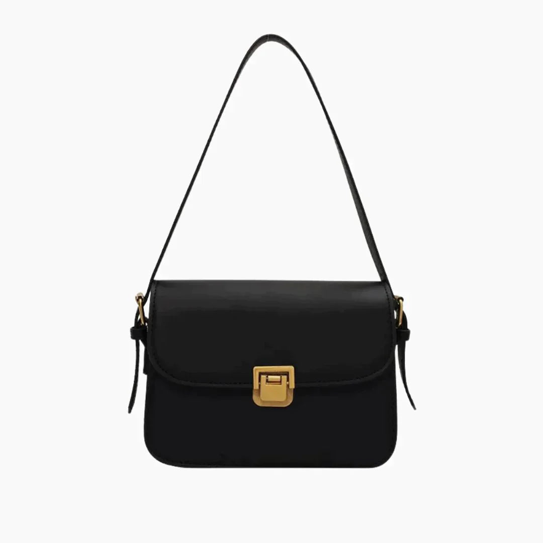 Vegan Leather Shoulder Bag with Secure Compartments