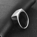 Vintage-Style Thick Ring with Wide Band in Silver Colour