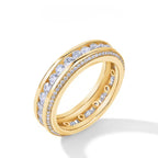 Baguette Zirconia Eternity Ring with Trail Setting