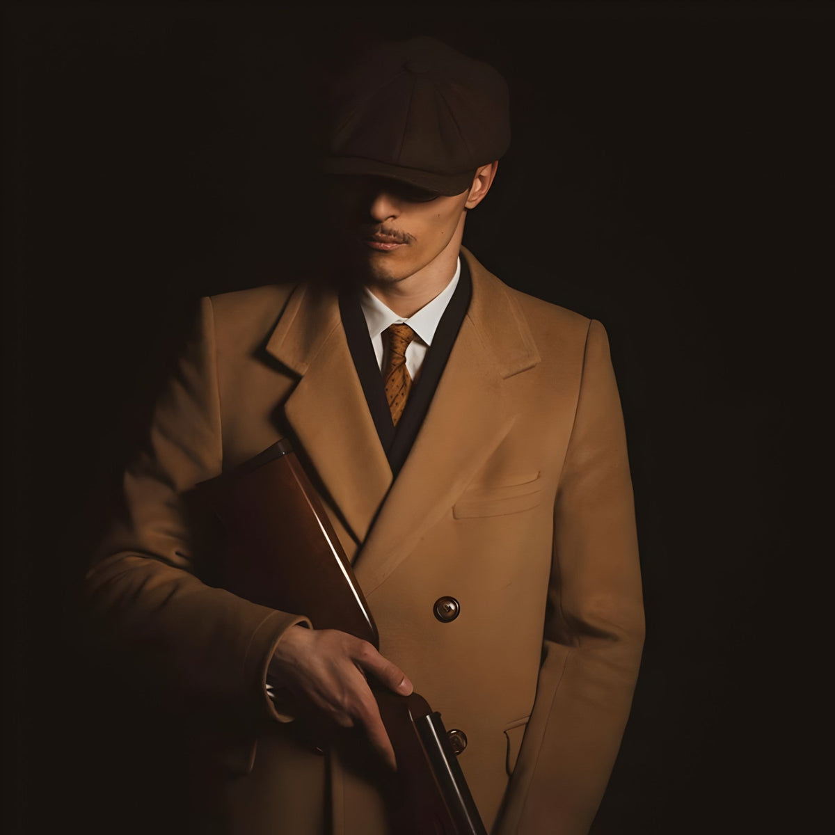 Vintage-Style Flat Cap with Classic Tailored Fit
