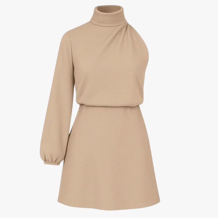 Vestido de satén de un solo hombro para eventos de noche y cenas