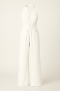 Elegant Halterneck Jumpsuit with Wide-Leg Trousers