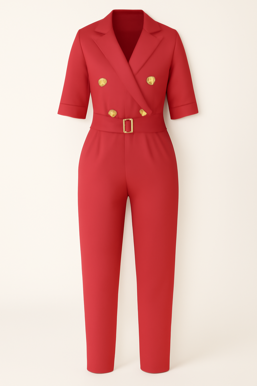 Tailored Belted Jumpsuit for Work or Evening Wear