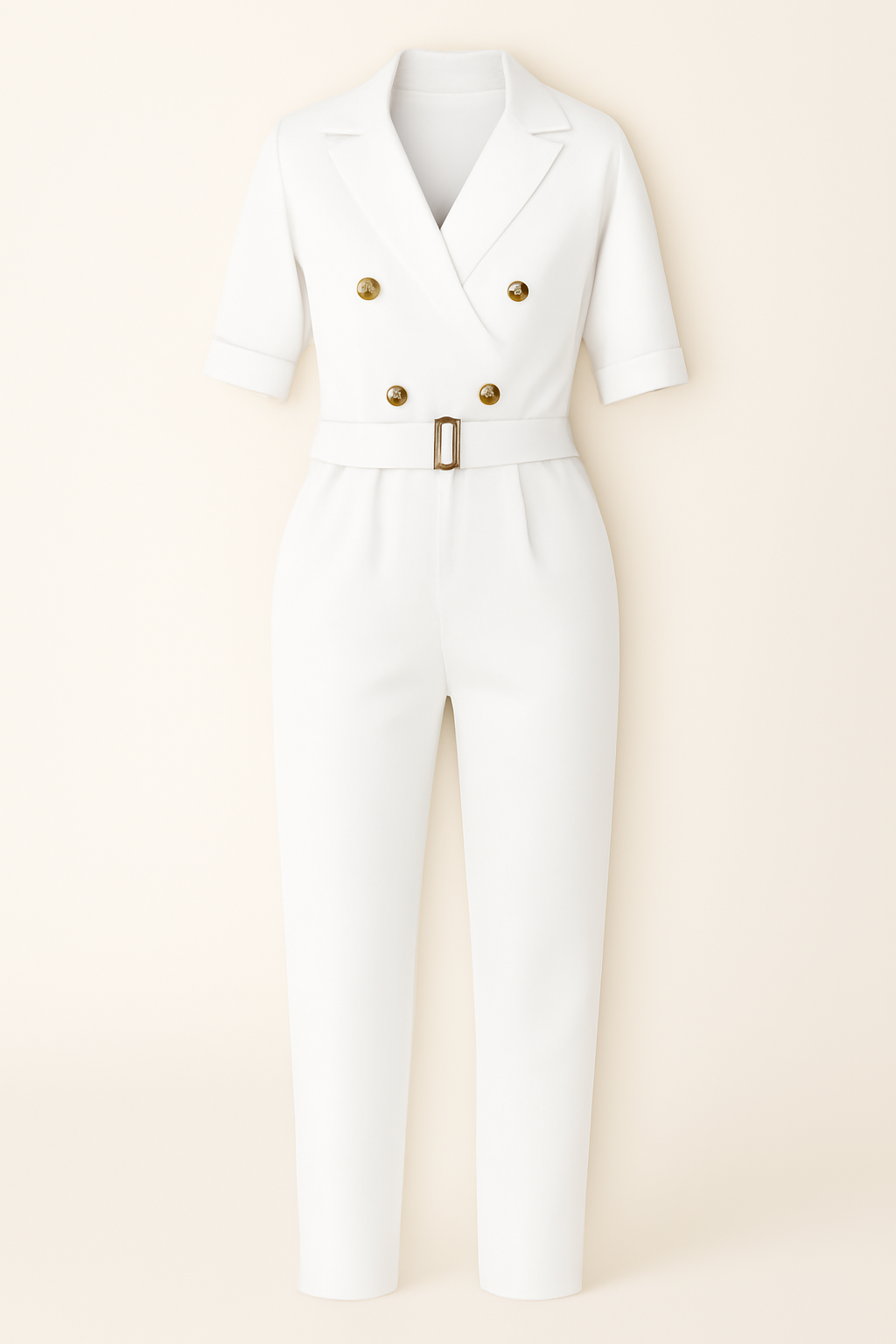 Tailored Belted Jumpsuit for Work or Evening Wear