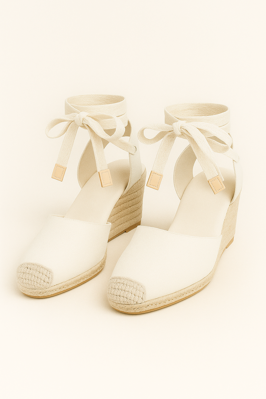 Wedge Espadrilles with Ankle Chain Detail