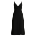 Vestido largo de satén con tirantes finos ajustables