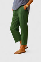 Lightweight Trousers with Relaxed Fit and Pockets