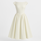 Vestido midi de espalda descubierta con silueta ajustada
