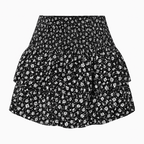 Boho High-Waisted Mini Skirt with Embroidered Trim