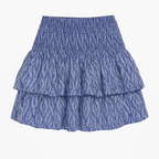 Boho High-Waisted Mini Skirt with Embroidered Trim