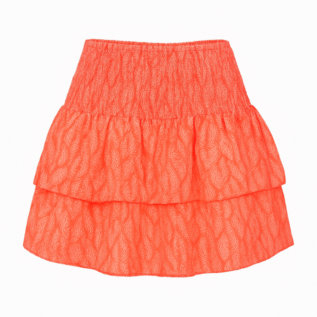 Boho High-Waisted Mini Skirt with Embroidered Trim