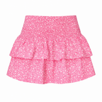 Boho High-Waisted Mini Skirt with Embroidered Trim