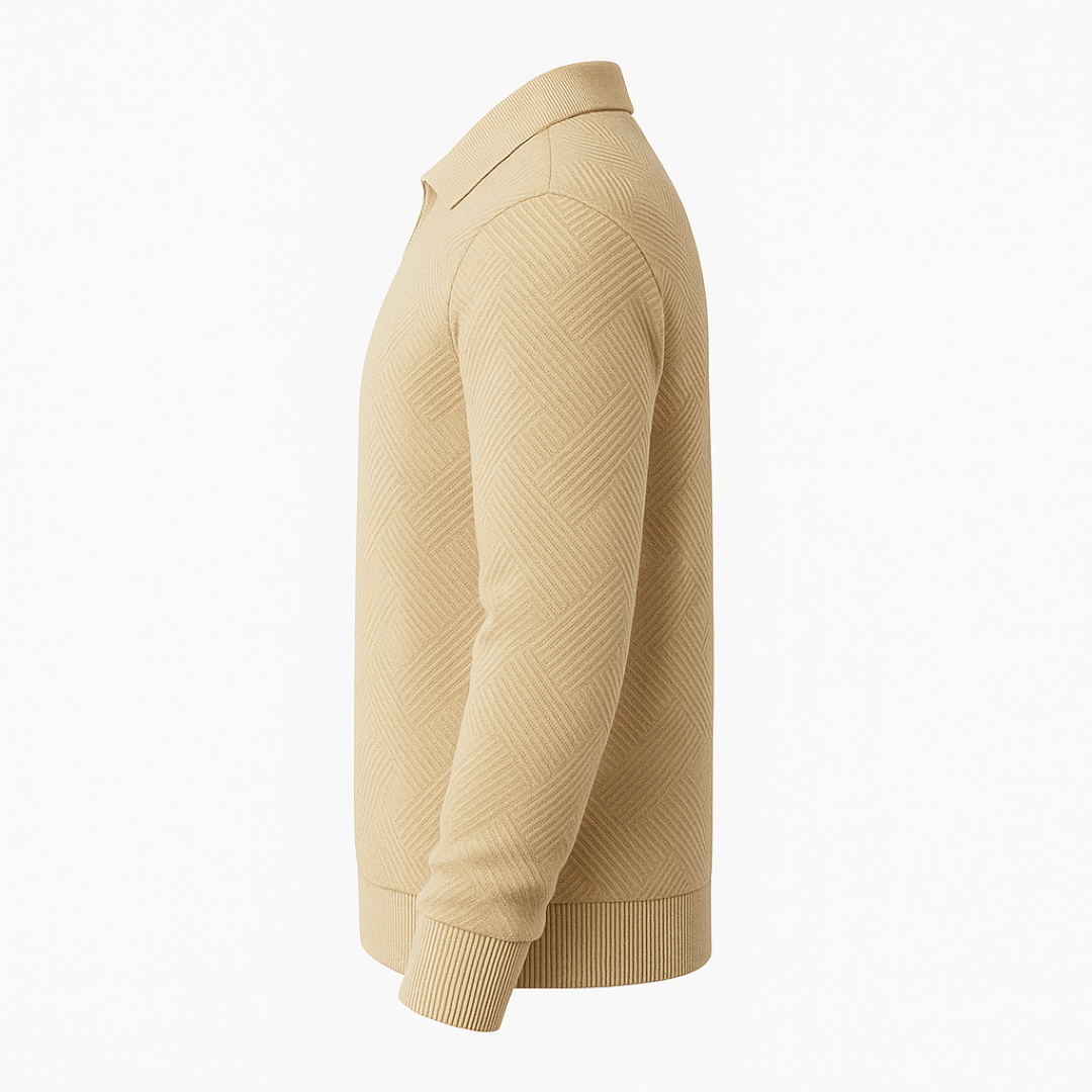 Textured Quarter-Zip Pullover with a Slim Modern Fit