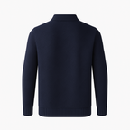 Jersey texturizado con cremallera corta y corte moderno ajustado