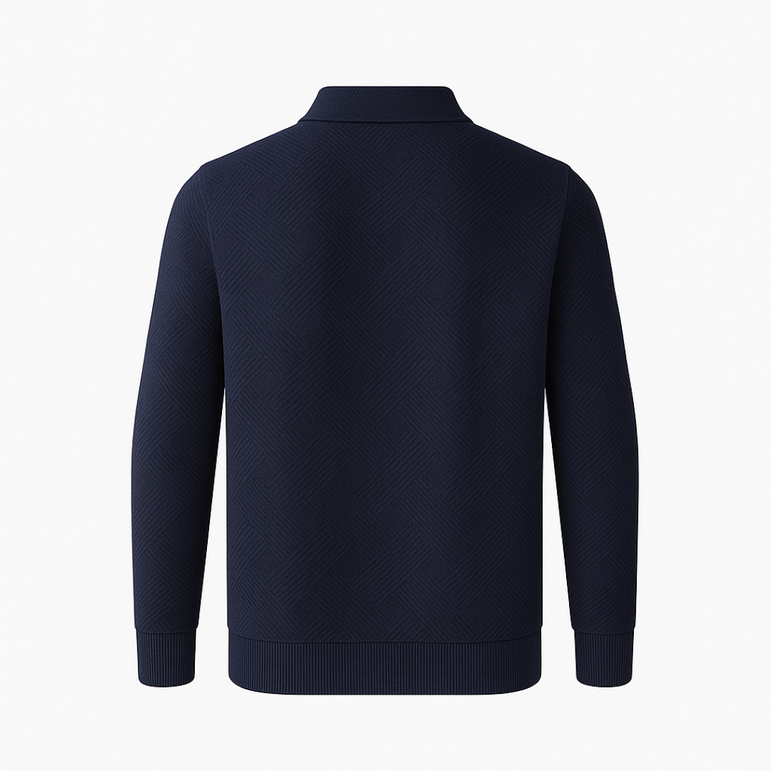 Textured Quarter-Zip Pullover with a Slim Modern Fit