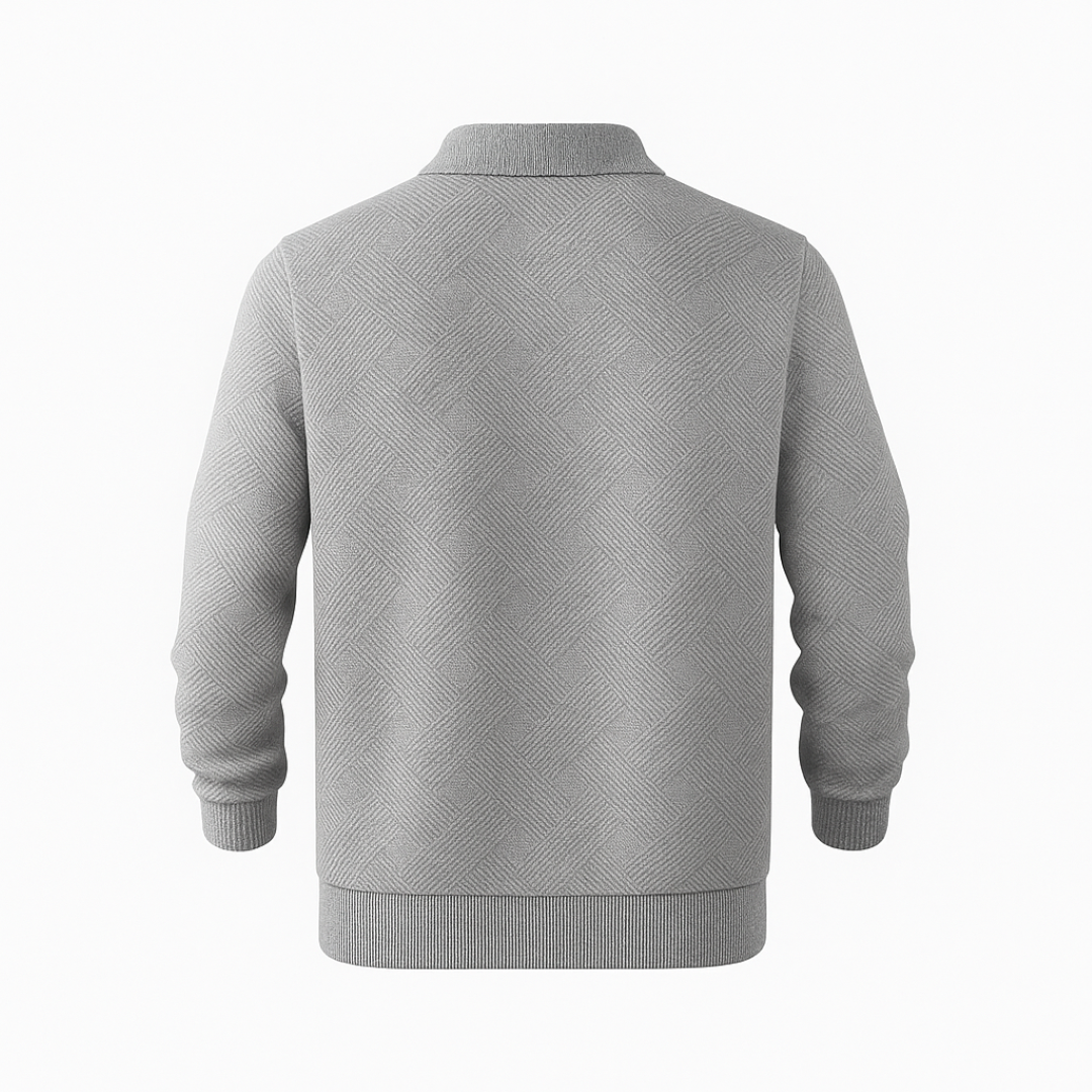 Textured Quarter-Zip Pullover with a Slim Modern Fit