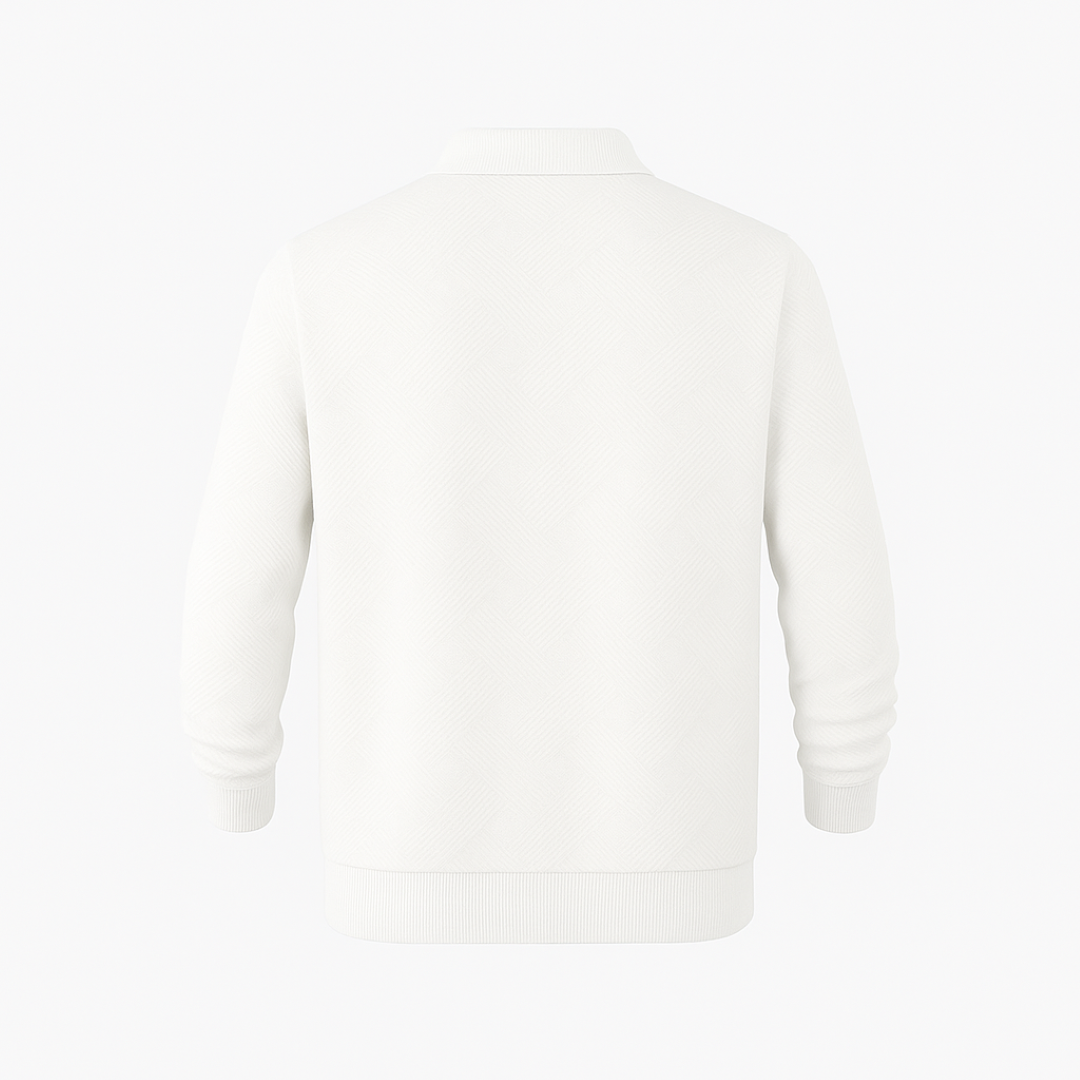 Textured Quarter-Zip Pullover with a Slim Modern Fit