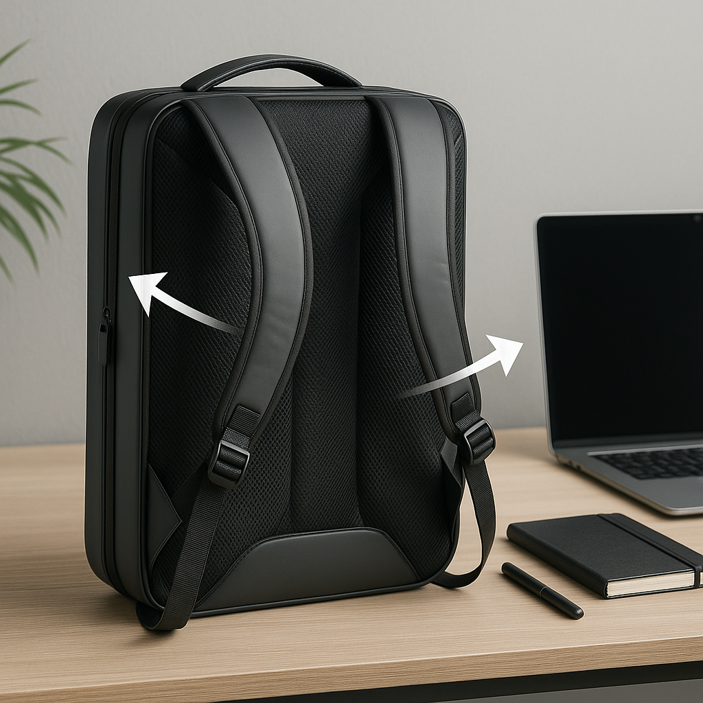 Durable Hard-Shell ABS Backpack with Built-In USB Port