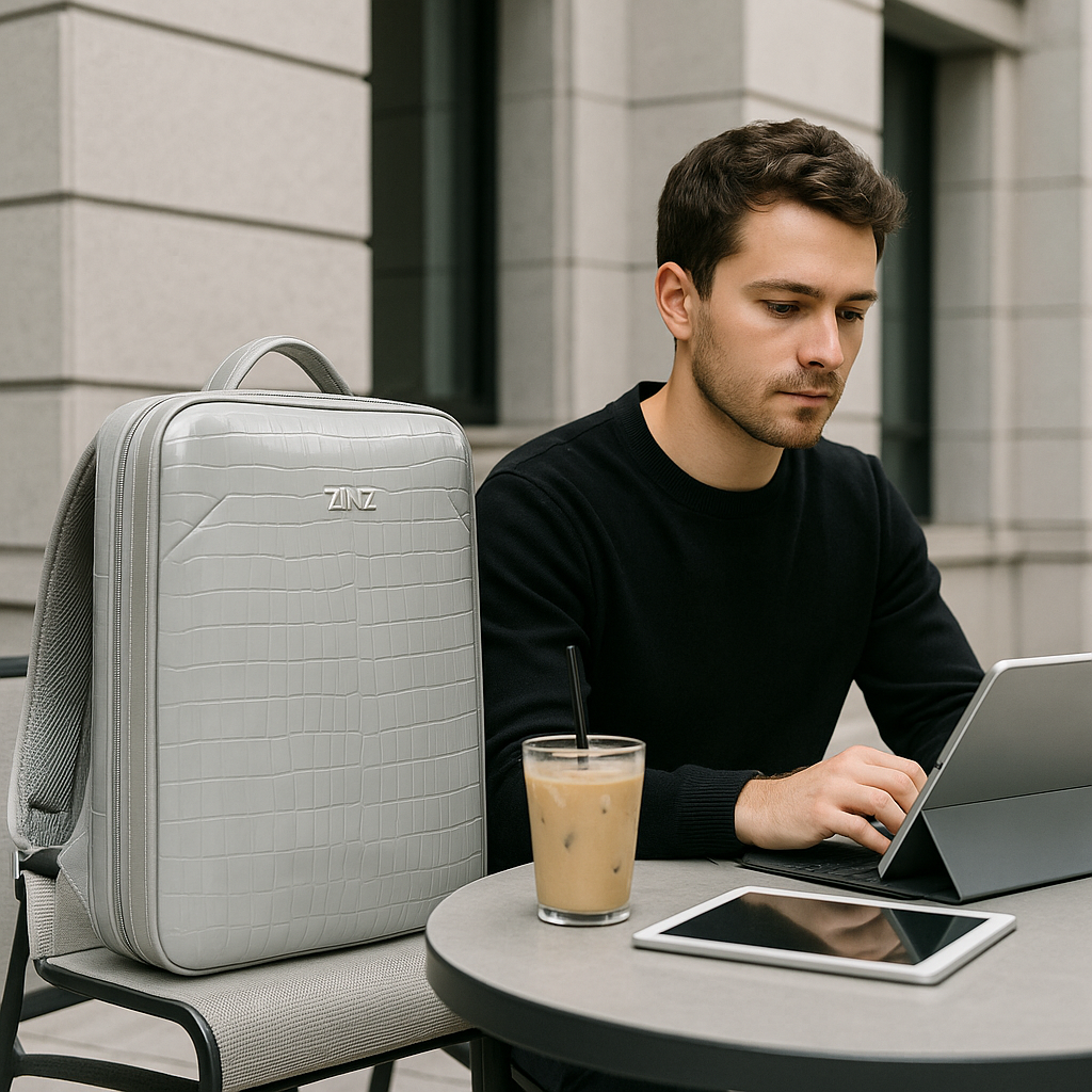 Expandable Commuter Backpack with a Built-In USB Port