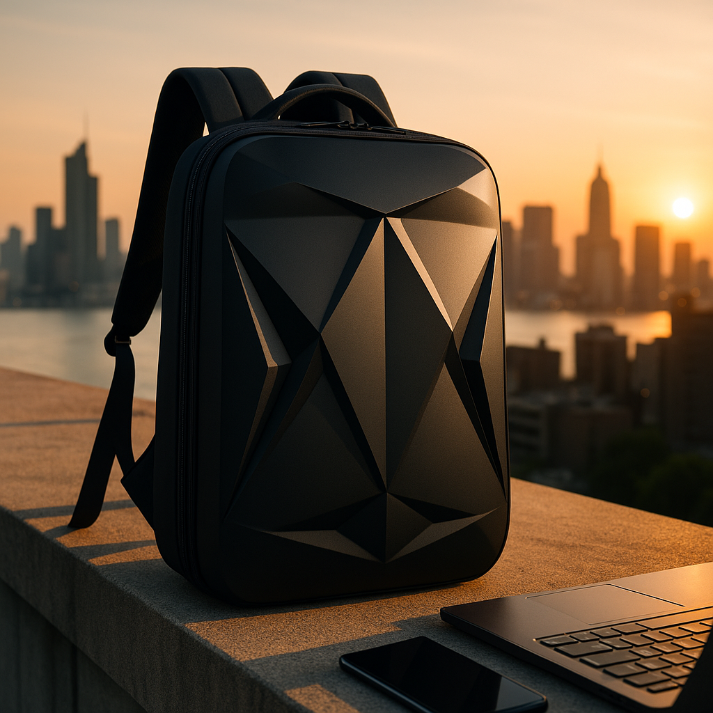 Mochila rígida resistente al agua con puerto de carga USB