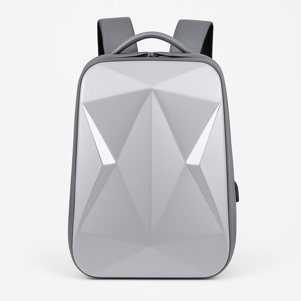 Mochila rígida resistente al agua con puerto de carga USB
