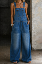 Relaxed Jumpsuit with Peter Pan Collar and Side Pockets