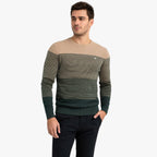 Slim-Fit Striped Crewneck Jumper for Men