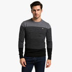 Slim-Fit Striped Crewneck Jumper for Men