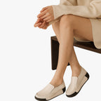 Faux Leather Moccasin Loafers with Platform Sole