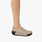 Faux Leather Moccasin Loafers with Platform Sole